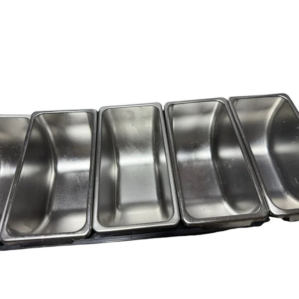 Jack Daniel's Whiskey Bar Set Condiment Tray Tabletop Storage